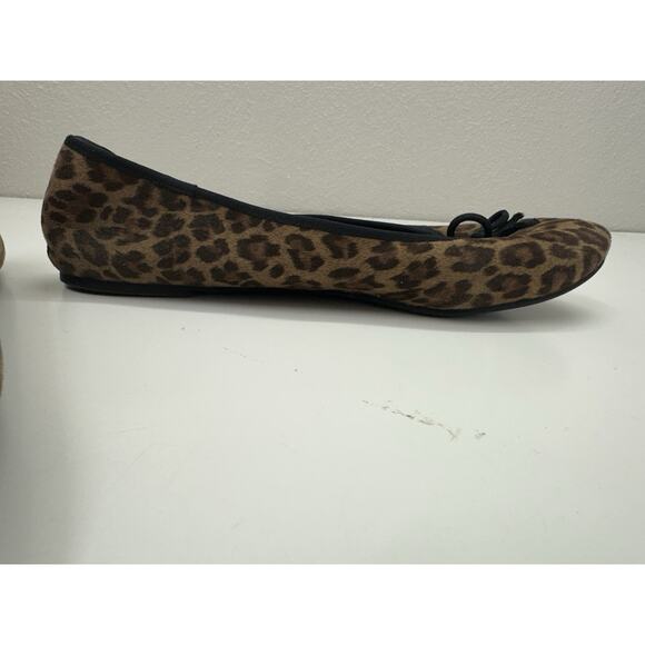Predictions Womens Shoes Size 9 Brown Animal Print Flats with Bow - Picture 7 of 13